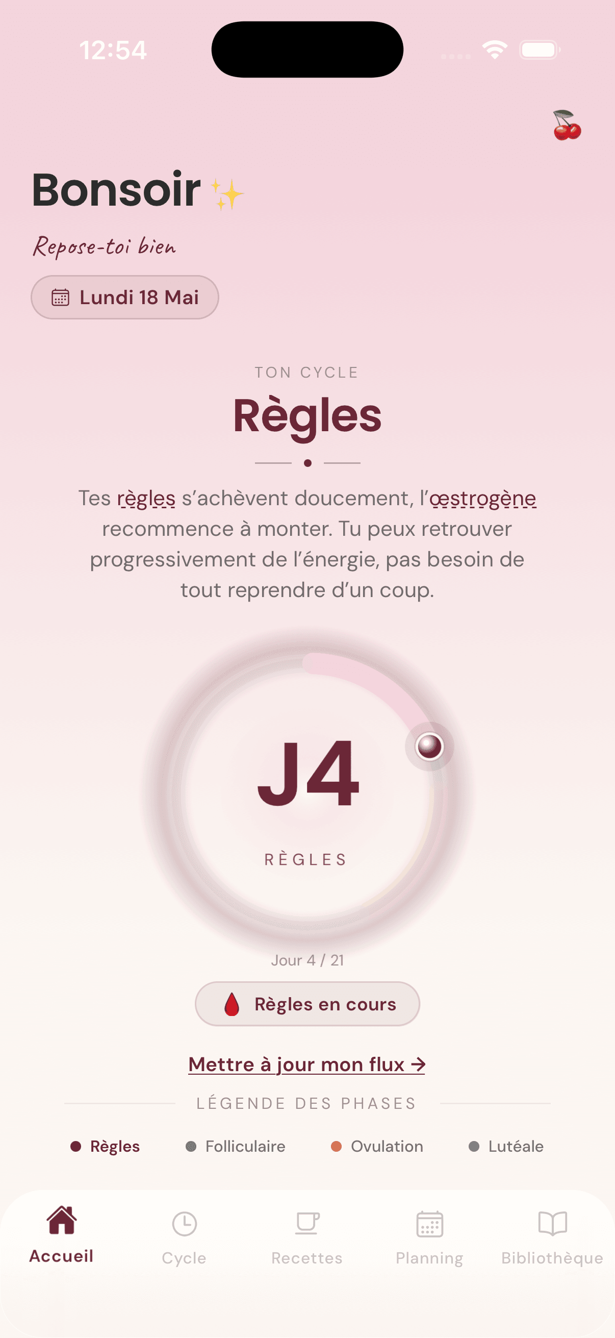 Écran Lovae · cycle