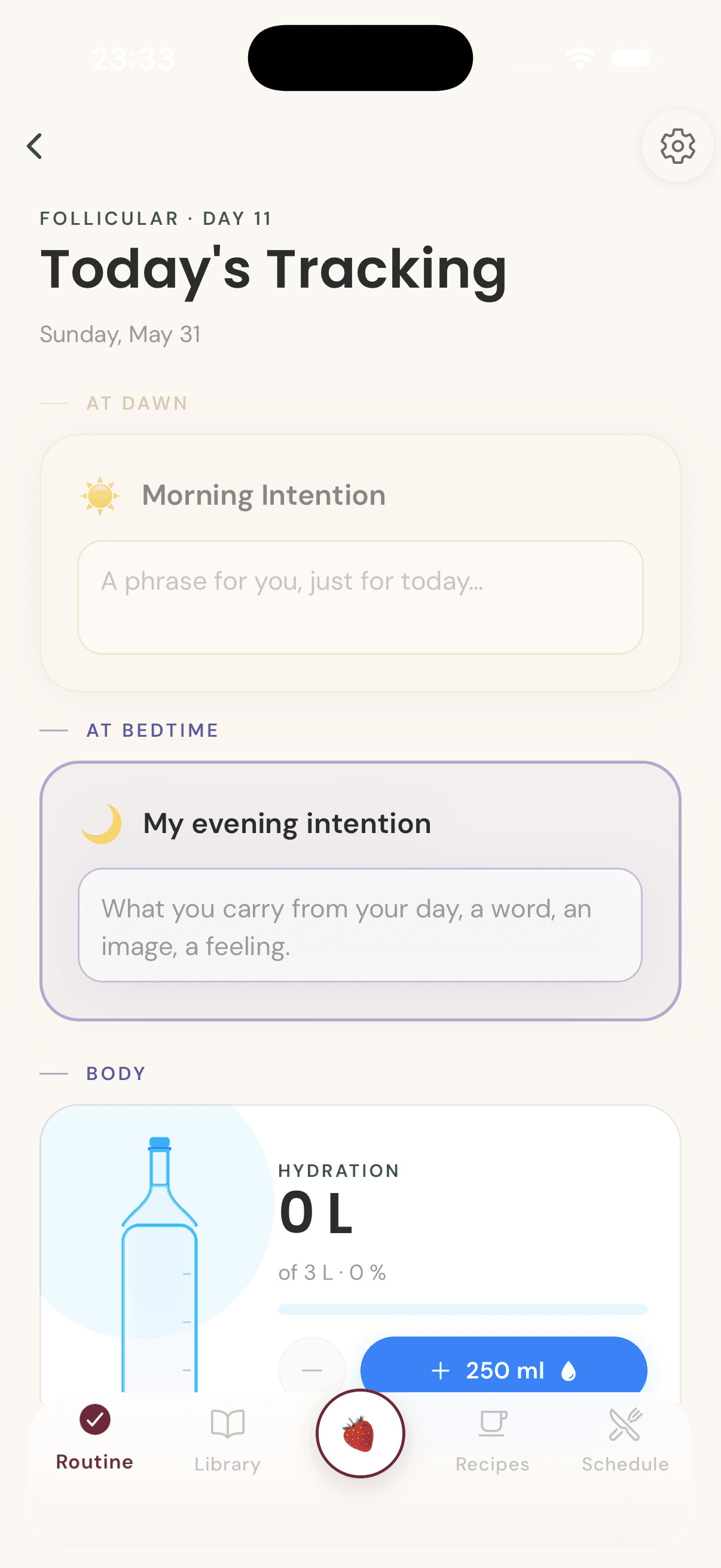 Lovae screen · journal